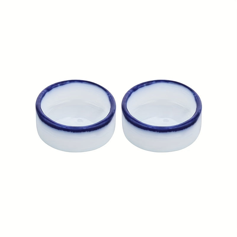 2pcs Spider Micro Water Bowls Mini Ceramic Dish For Spider Tarantula Millipede