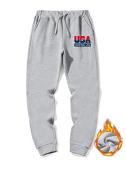 Men's Warm Sweatpants Casual Jogger Pants