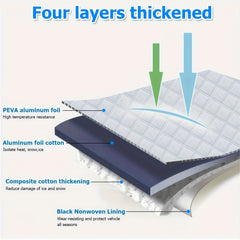 Car Windshield Snow Cover 4 Layers Frost Protection Magnetic Edges