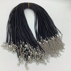 Bulk PU Leather String Necklace Rope DIY Jewelry Adjustable Braided Rope