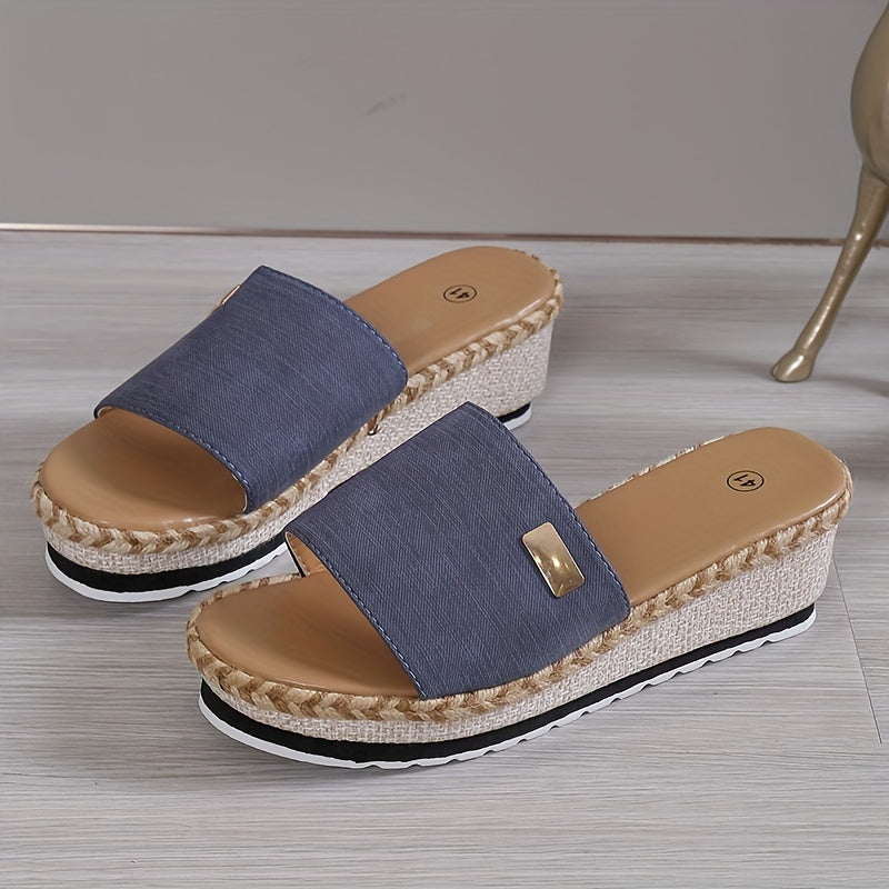 Women's Platform Wedge Sandals Non Slip Slides Shoes