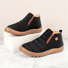 Women's Warm Snow Boots Plush Lined Short Boots Anti-skid Ankle Boots