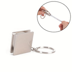 Mini Tape Measure Keychain Metal Ruler Tape Key Outdoor Camping