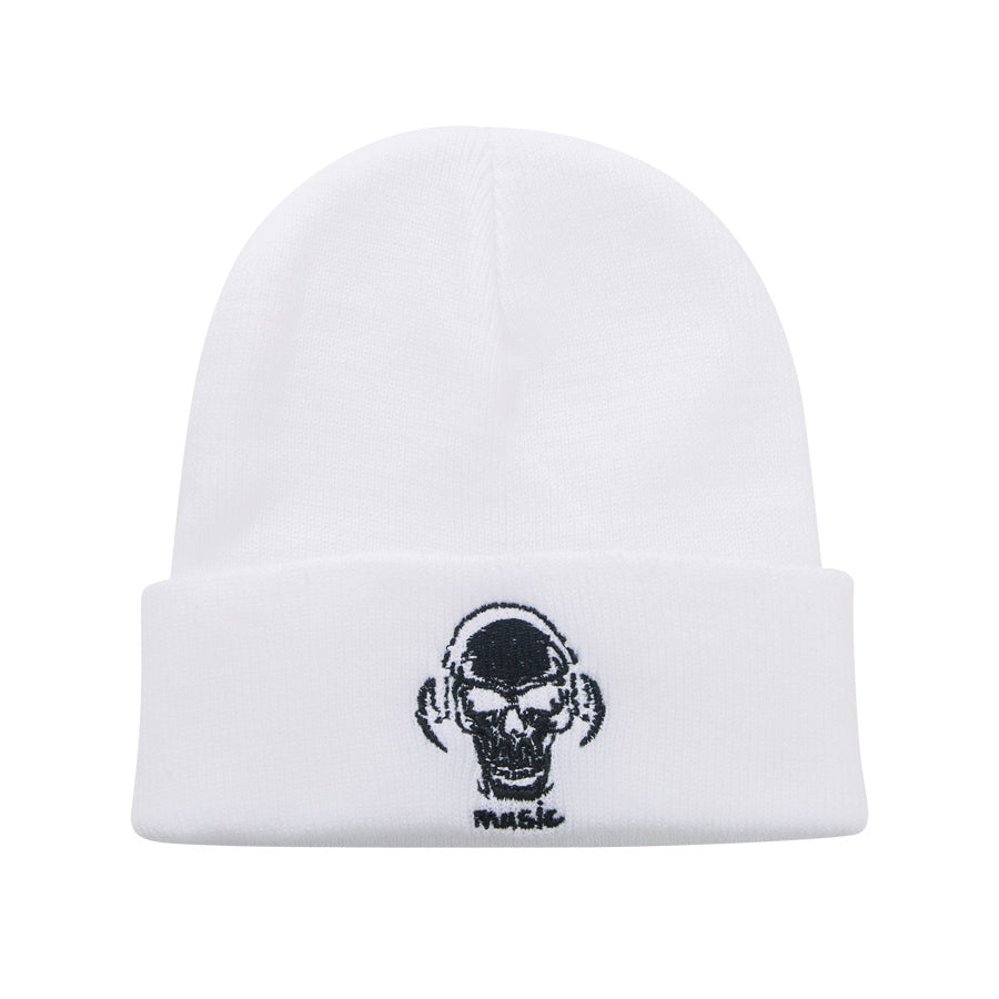 Men's Knitted Skull Pattern Embroidery Hat