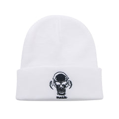 Men's Knitted Skull Pattern Embroidery Hat