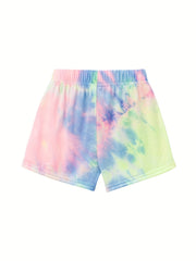 Toddler Girls Tie Dye High Waist Shorts Casual Pants for Kids