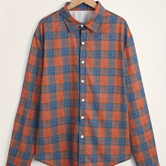 Men's Plaid Long Sleeve Shirt Spring Autumn