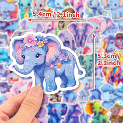 Elephant Family Stickers Kids Painted Animal Graffiti Stickers