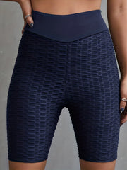 Solid High Waist Skinny Leggings Stretchy Cropped Leggings Women's Clothing