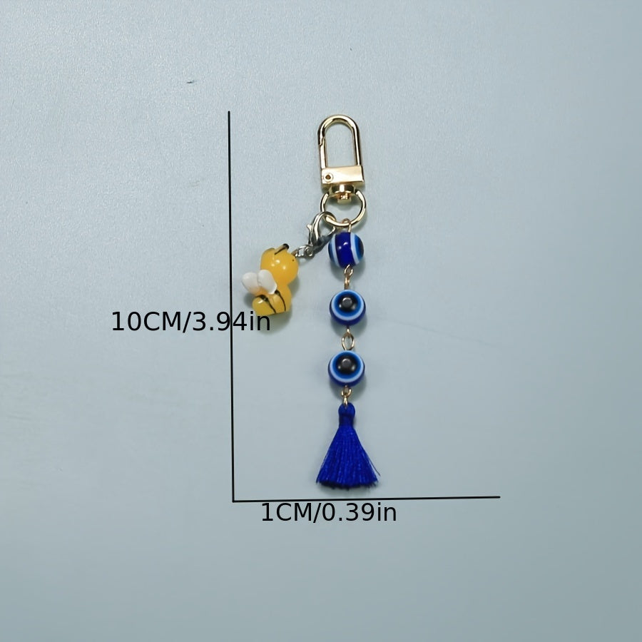 Little Bee Keychain Bag Purse Tassel Pendant
