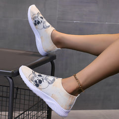 Women's Skull Platform Sneakers Lightweight Halloween Shoes
