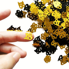Happy Birthday Confetti Scattering Drip Tabletop Gold Pink Party Supplies