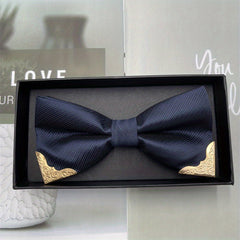 Men's Metal Edge Bow Tie for Wedding Suit