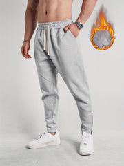 Men's Drawstring Fleece Sweatpants for Autumn Winter