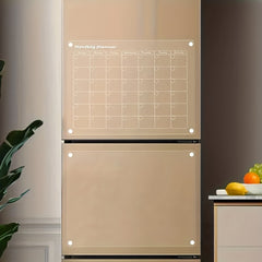 2pcs Acrylic Magnetic Dry Erase Board Calendar For Fridge 9 x13 Inches