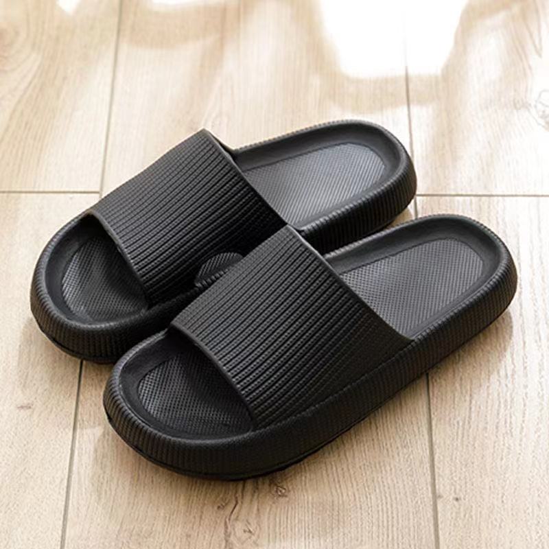 Women's Solid Flat Slides Slip On Soft Sole Minimalist Shoes Comfy & Casual