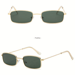 Small Square Sun Glasses Retro Metal Sunglasses
