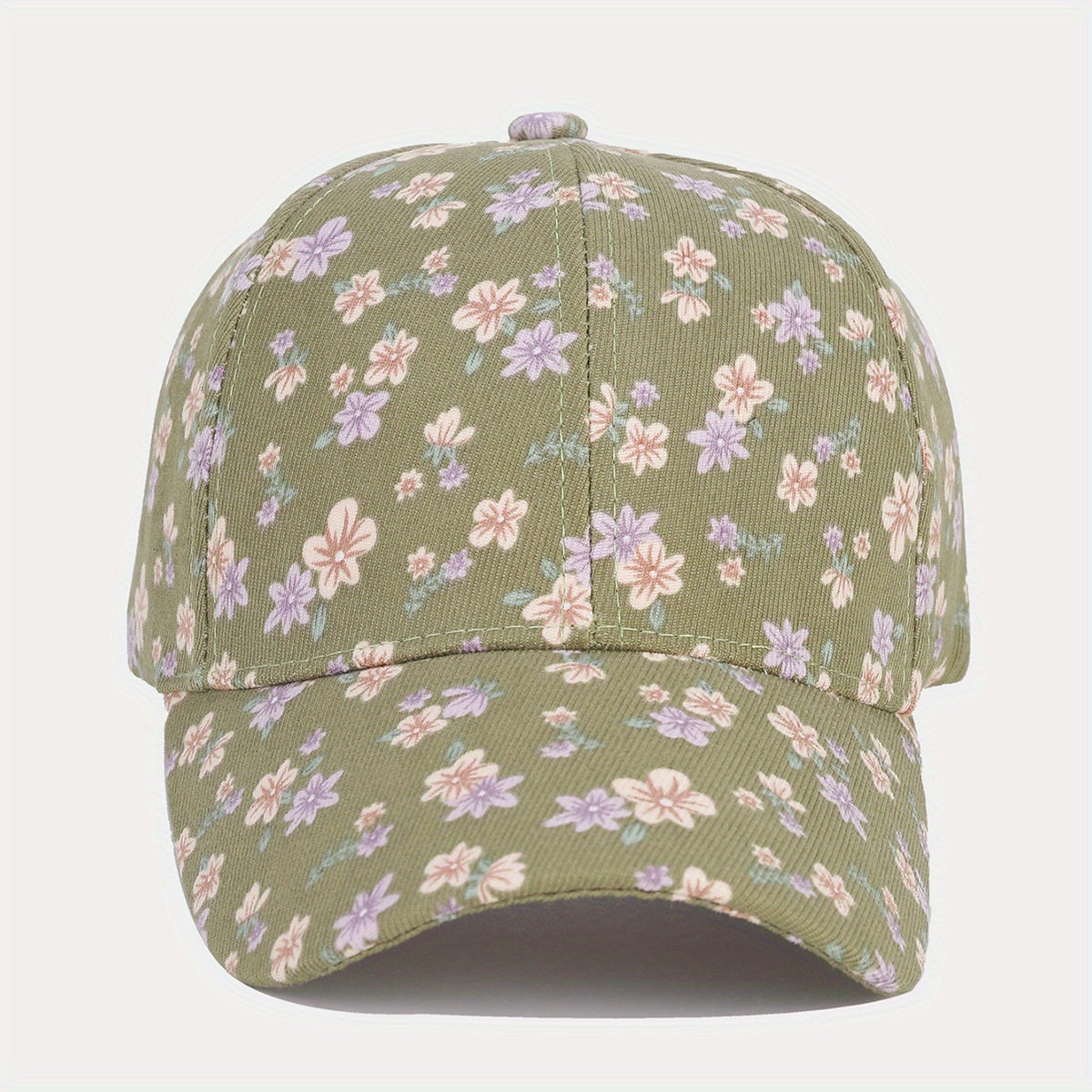 Floral Print Baseball Cap Cartoon Sun Hats Lightweight Adjustable