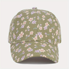 Floral Print Baseball Cap Cartoon Sun Hats Lightweight Adjustable
