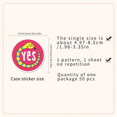 50pcs Cartoon Growth Reward Stickers Decor Fun Holiday & Birthday