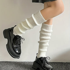 Y2K Rib Knit Leg Warmers - 2pcs