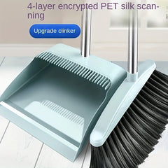 Upright Broom and Dustpan Set for Home Cleaning