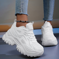 Solid Chunky Sneakers Wear Resistance Non Slip Skate Shoes