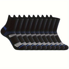 10 Pairs Men's Arch Compression Athletic Crew Socks