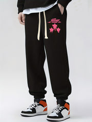 Men's Pattern Print Drawstring Sweatpants for Spring Summer