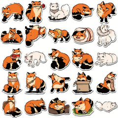 50pcs Little Fox Graffiti Stickers Holiday Decoration Luggage Waterproof