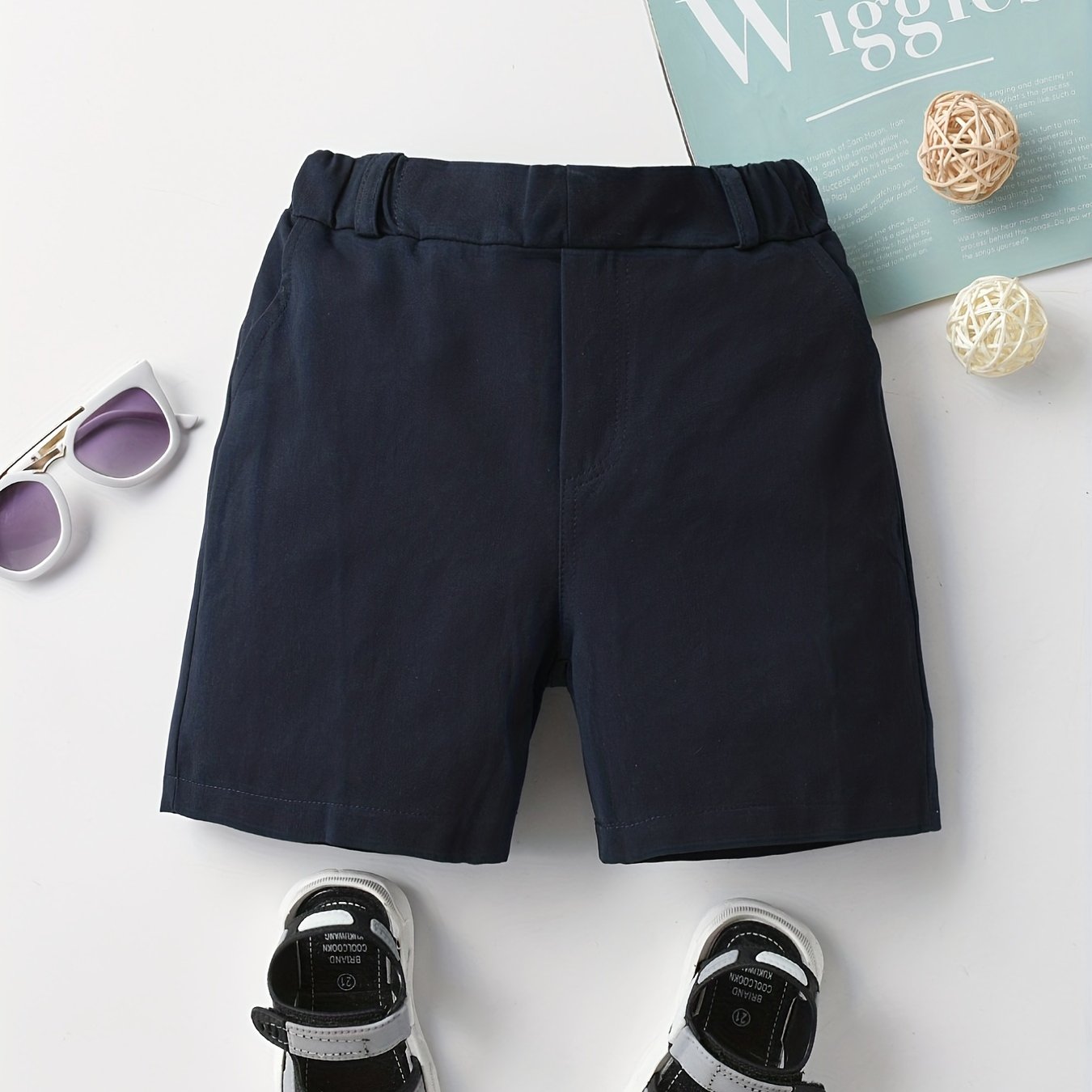 Toddler Boys Pocket Elastic Waist Casual Shorts Kids Summer Clothes