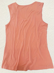 Solid Ring Linked Strap Tank Top Crew Neck Sleeveless Tank Top