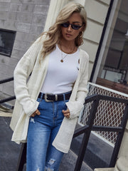 Cozy Open Front Knit Cardigan Long Sleeve Sweater