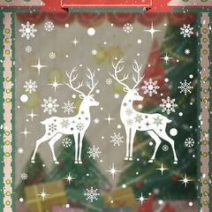 Reusable Snowflake Elk PVC Christmas Window Film