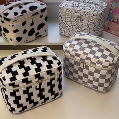 Portable Large Capacity Cosmetic Bag with Handle for Toiletries