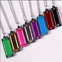 4 Hole 8 Tone Harmonica Necklace Small Harmonica