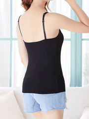 Solid Cami Top Padded All-match Lingerie