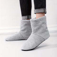 Men's Cozy Plush Booties Slippers Anti-Skid Winter Shoes