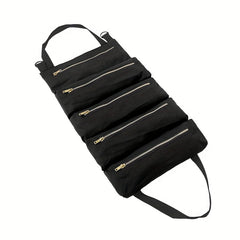 Canvas Tool Roll Up Bag with Zipper Tote