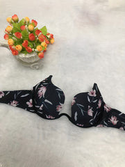 Floral Print Comfy Push Up Bra
