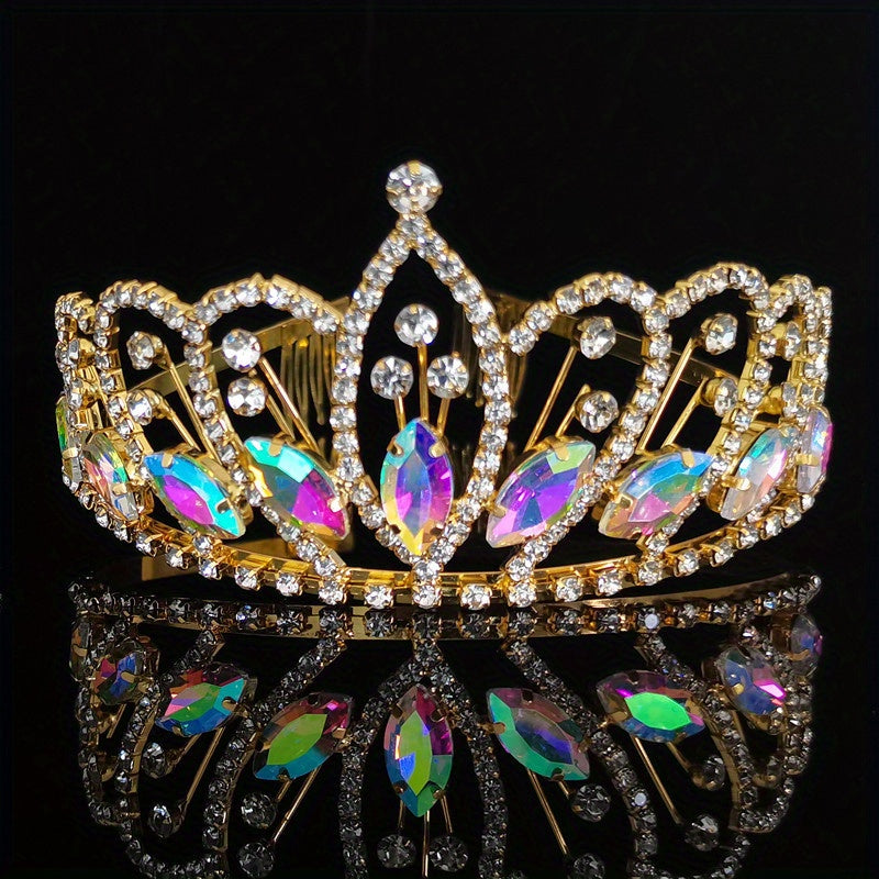 Red Crystal Tiara Queen Crown Headband