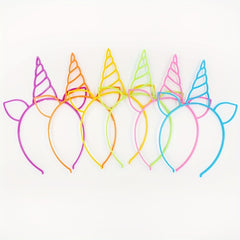 12pcs Unicorn Headbands for Birthday Party, Fluorescent Candy Magic Design