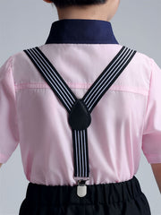 Summer Boy's Gentleman Style Suit Set with Bow Tie