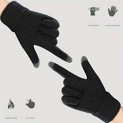 Kids Winter Touch Screen Thick Knitted Gloves