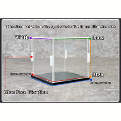 Acrylic Display Box Case Stand Dustproof Tray Protection