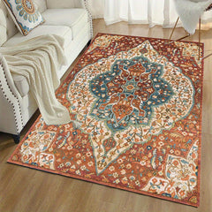 Cashmere Fabric Area Rug Lightweight Washable Carpet
