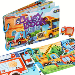 Traffic Busy Book: Shape Matching Puzzle Toy