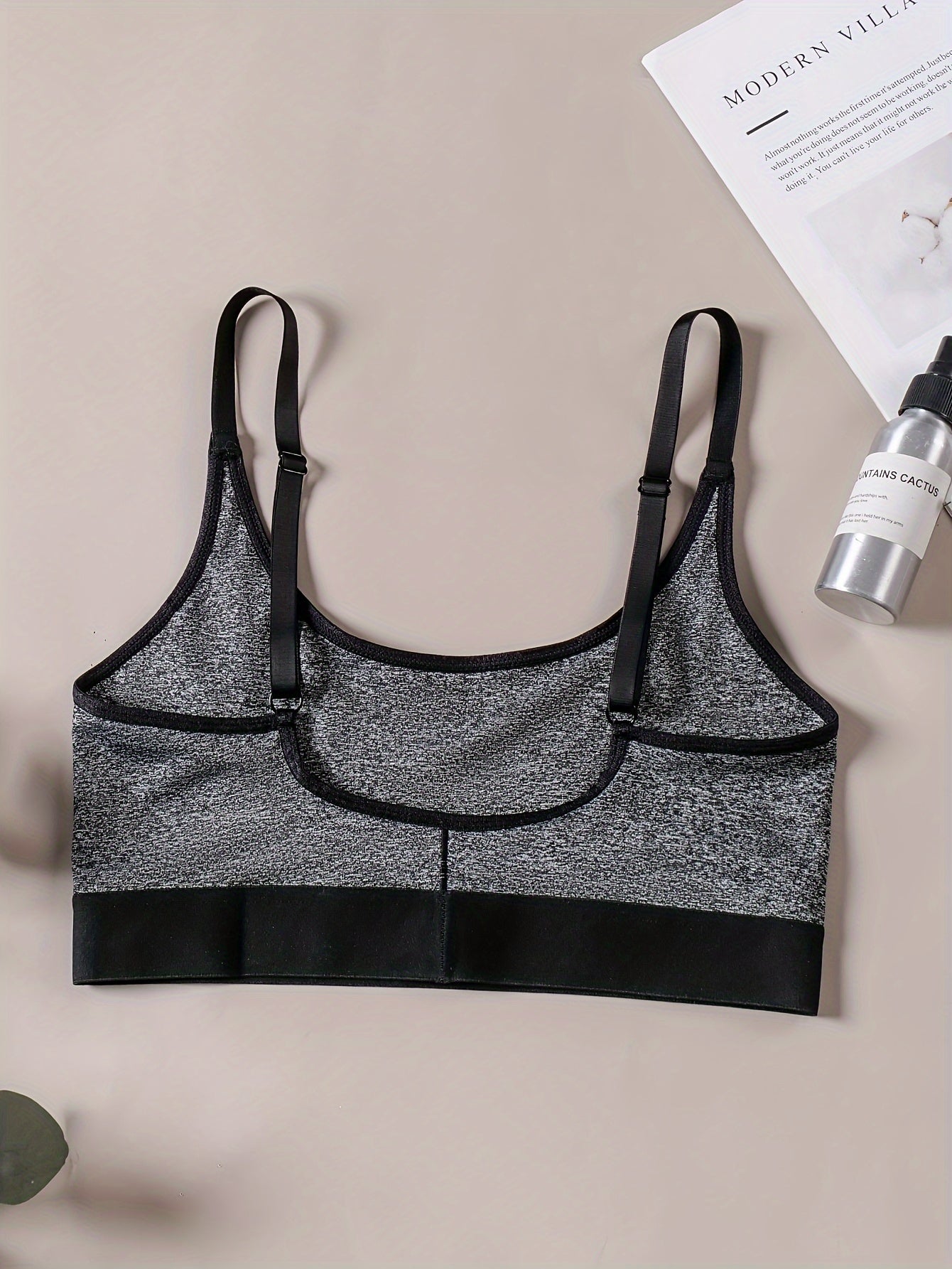 Contrast Binding Sports Bra Yoga Running Bra