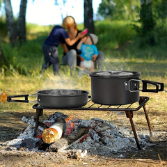 Aluminum Cooking Set with Storage Bag for Outdoor Camping