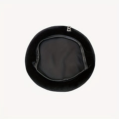 Vintage Velvet Beret Cap Classic Octagonal Hat for Women